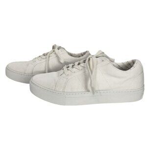 GREATS BROOKLYN WOMEN'S ROYALE TEXTILE WHITE LOW TOP ESPADRILLE - 8
